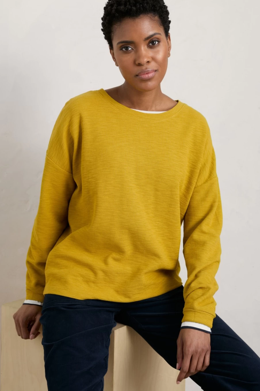Seasalt Cornwall Women's Dark Hay Cotton Baker Sweatshirt