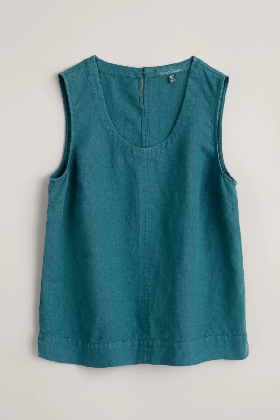 Seasalt Cornwall Women's Atlantic Linen Vest - Lighthouse Station Style