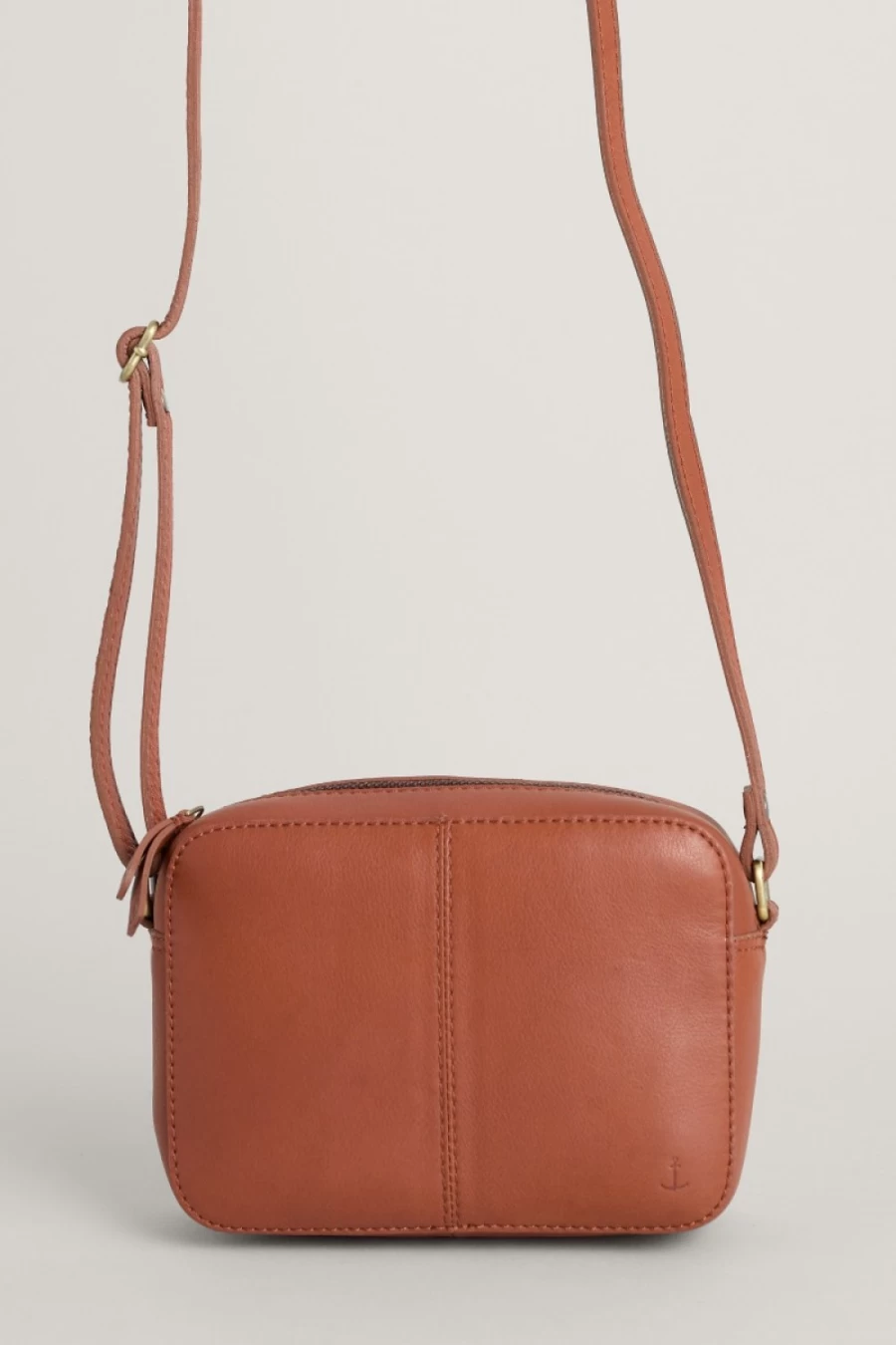 Seasalt Cornwall Women's Tan Leather Cross-Body Bag - Stylish Sea Fan Design