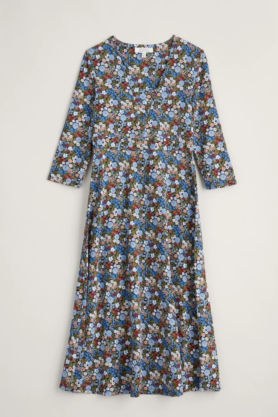 Seasalt Cornwall Women's Waterfront Jersey Dress in Companion Border Maritime - Comfortable & Stylish Coastal Wear
