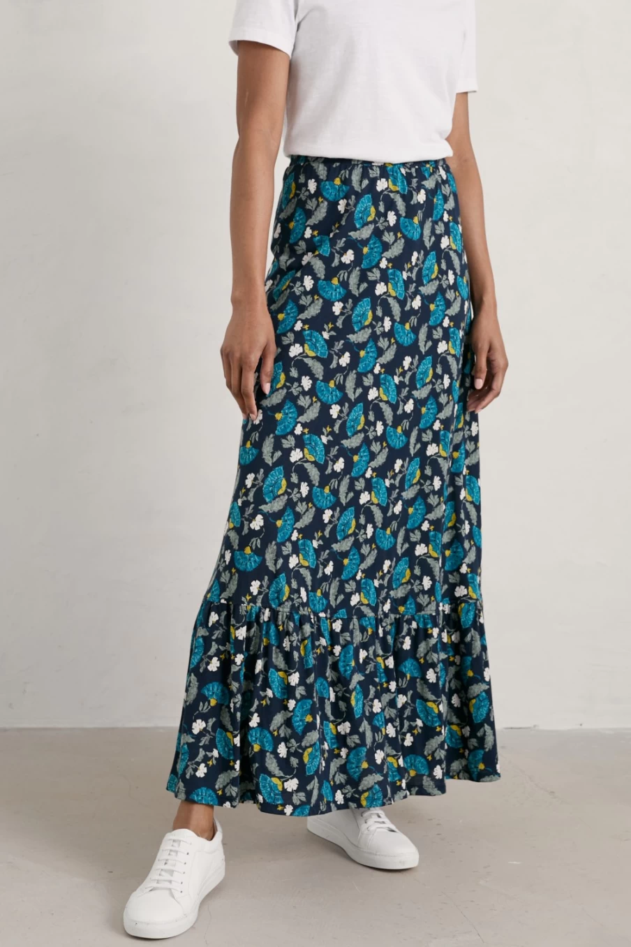 "Seasalt Cornwall Women's Inky Brocade Maritime Guiding Light Maxi Skirt"