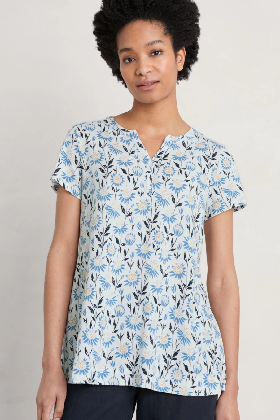 "Seasalt Cornwall Women's Short-Sleeved Risso Top – Stylish Casual Blouse"