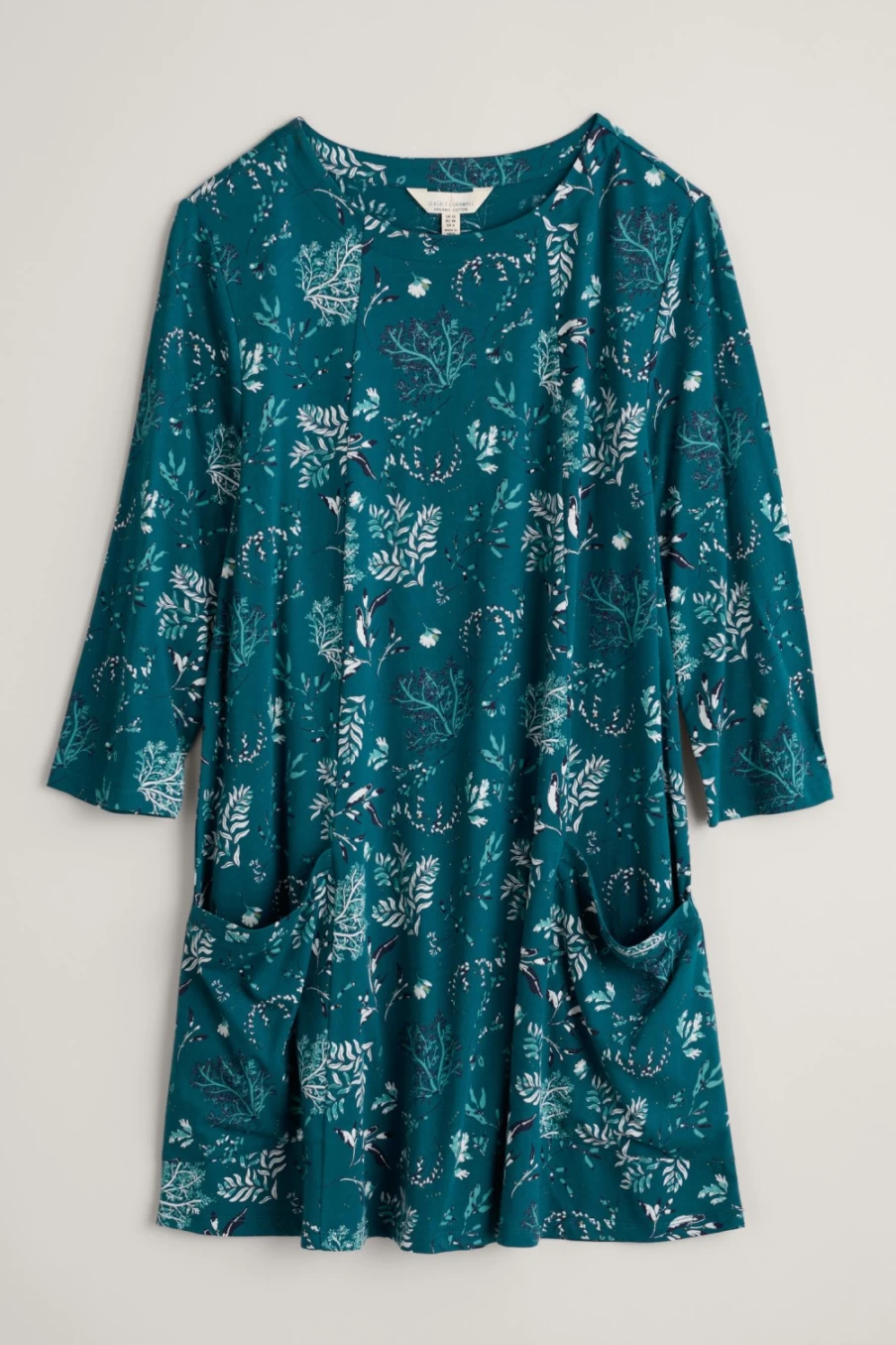 Seasalt Cornwall Women's Dust Path Jersey Tunic in Drifting Seaweed Dark Eden