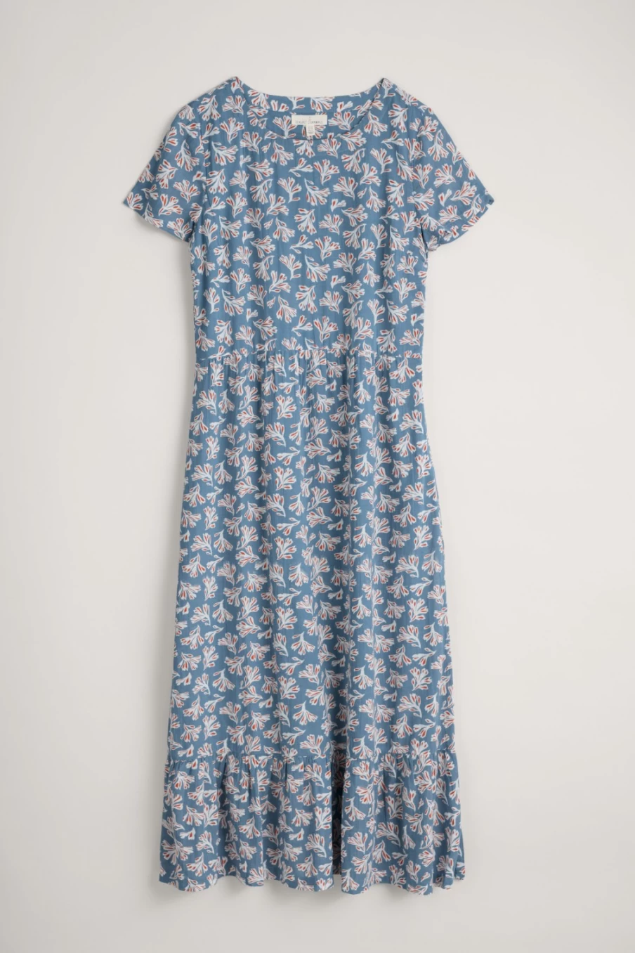 Seasalt Cornwall Women's Clarion Sea Tiered Dress - Floral Summer Beach Midi Dress
