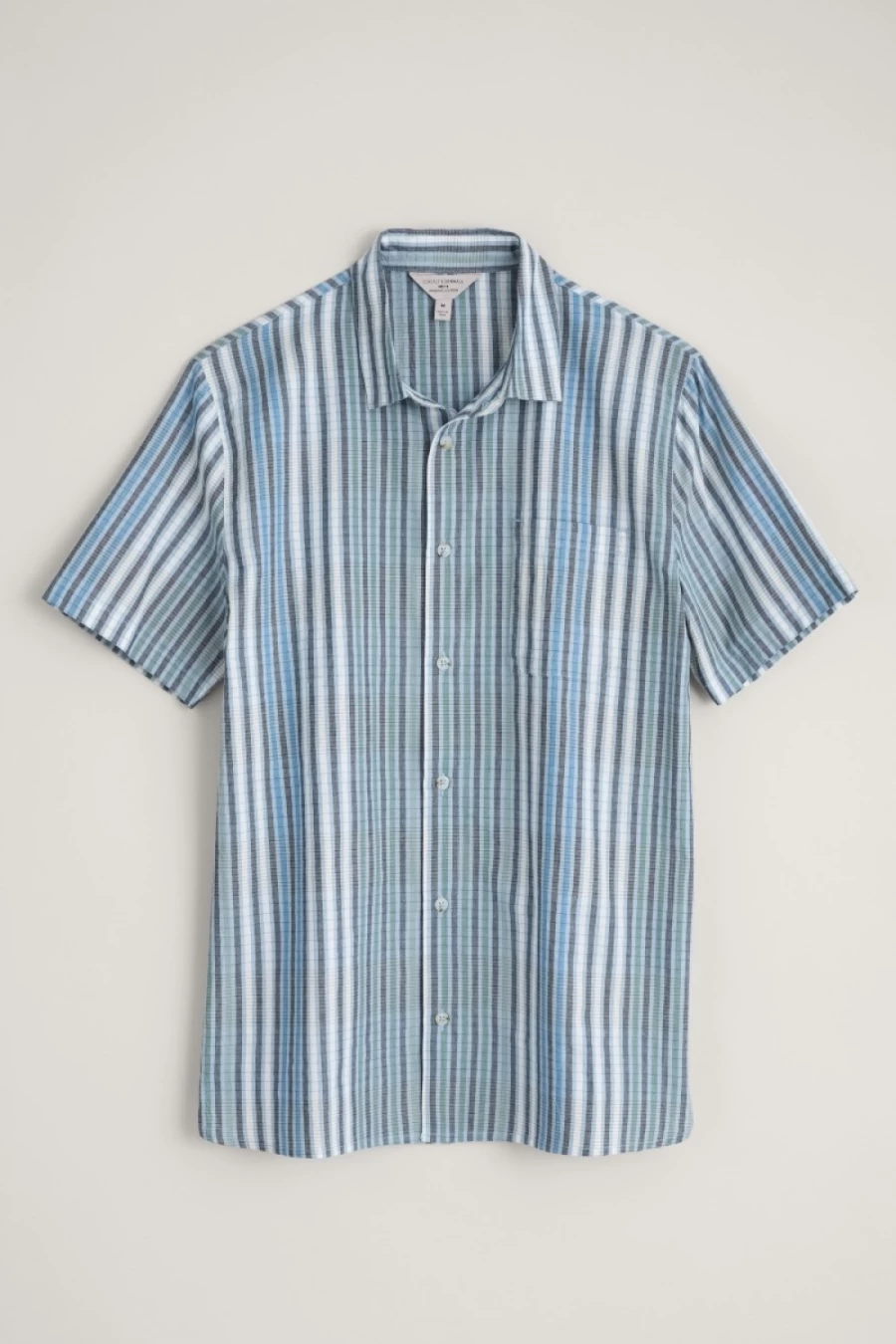 Men's Seasalt Cornwall Damson Orchard Freshwater Short Sleeve Shirt - Blue Heron Style