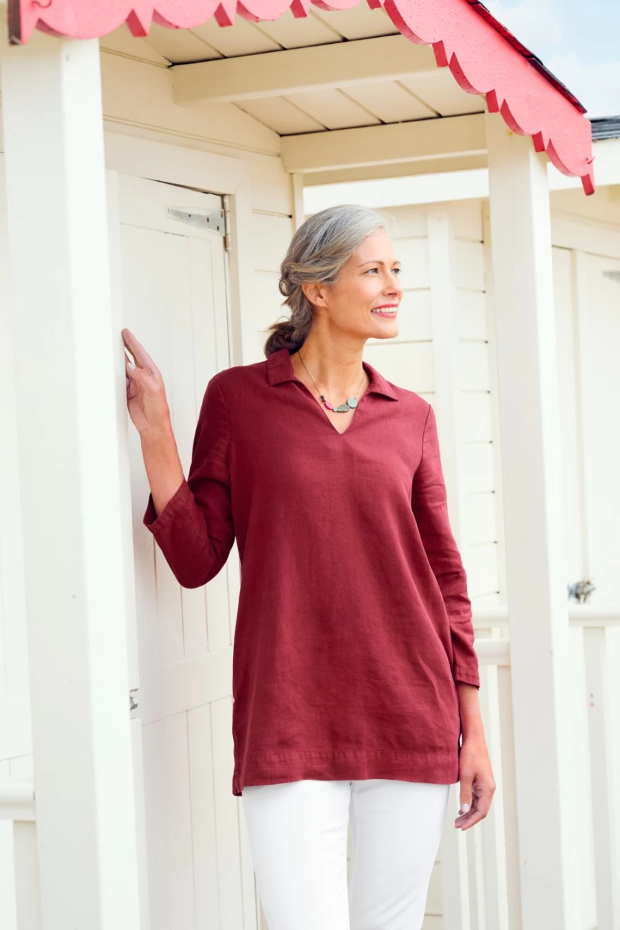 "Seasalt Cornwall Women's Linen Tunic - Lightweight Shallow Layers Summer Top"