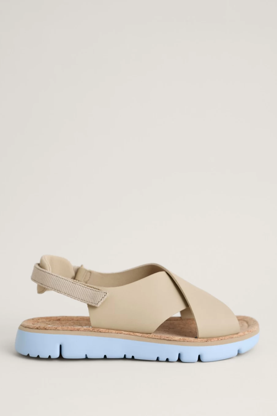 Seasalt Cornwall Women's Medium Beige Crossover Sandals | Comfortable Camper Style