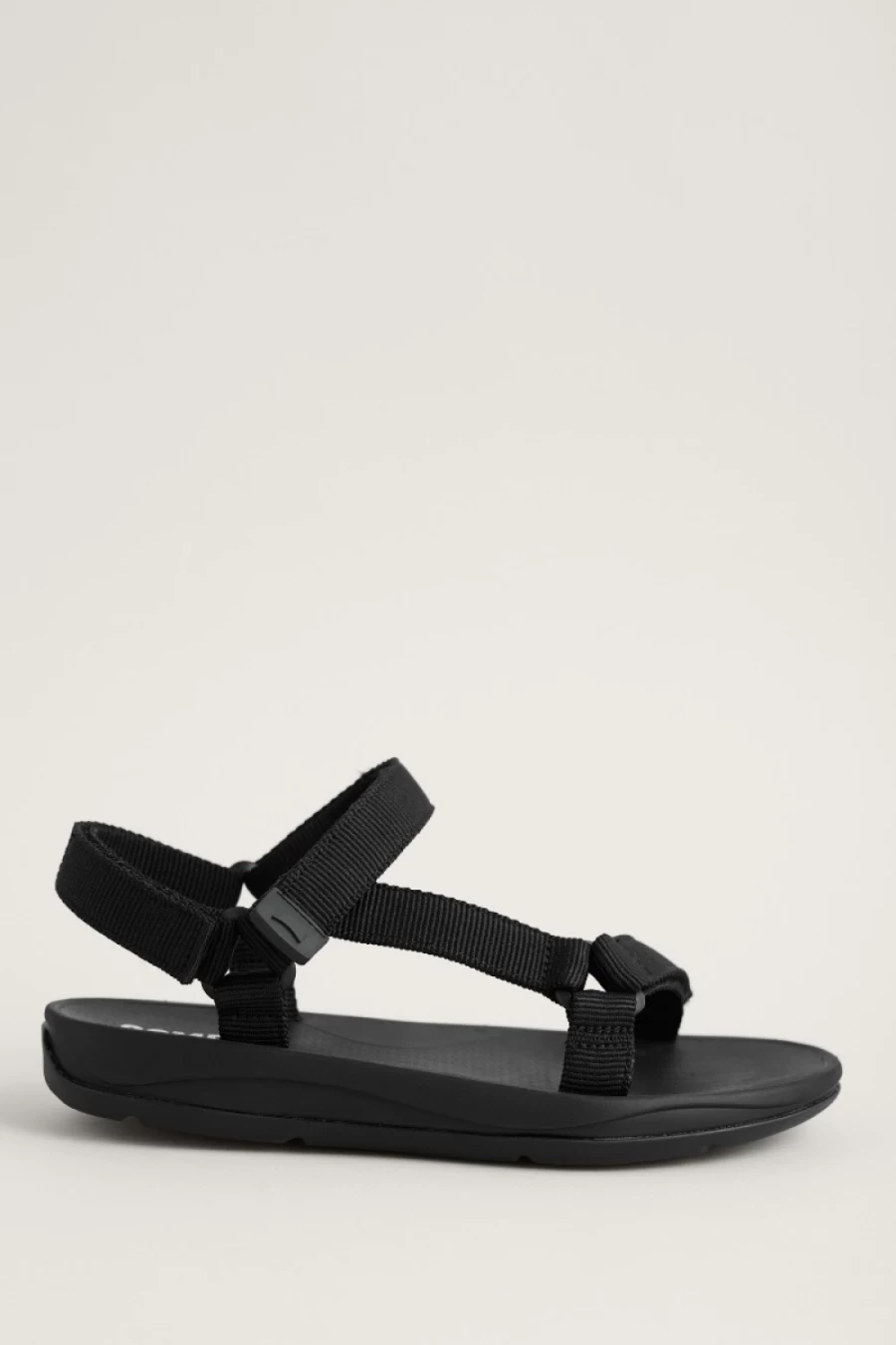 Seasalt Cornwall Women's Black Camper Strapped Flat Sandals | Comfortable Beach Footwear