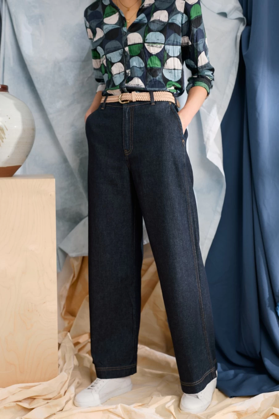 Seasalt Cornwall Women's Dark Indigo Blake Wide Leg Jeans