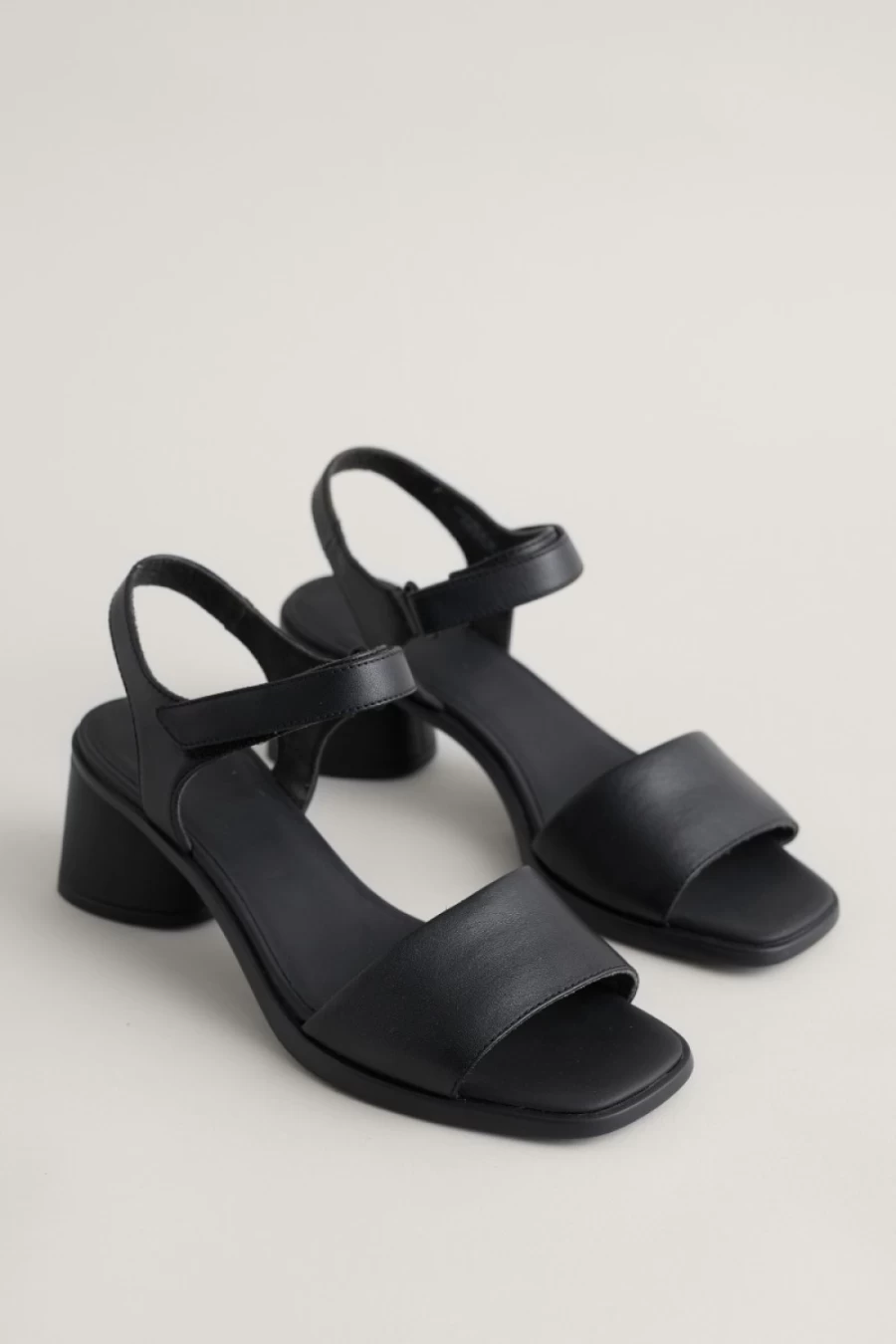 Seasalt Cornwall Women's Black Camper Block Heel Sandals | Comfortable & Stylish