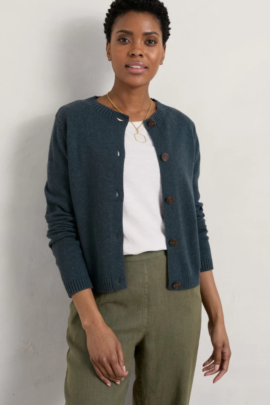 Seasalt Cornwall Women's Wheal Pool Organic Cotton Cardigan - Sustainable Knitwear