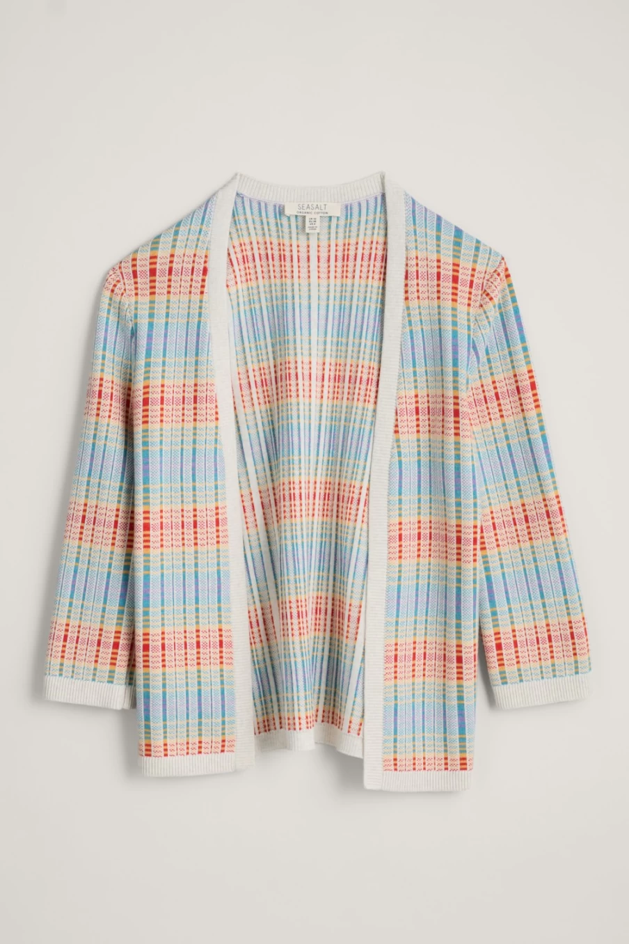 Seasalt Cornwall Women's Welkin Multi 3/4 Sleeve Cardigan - Bosporthennis Style Knitwear