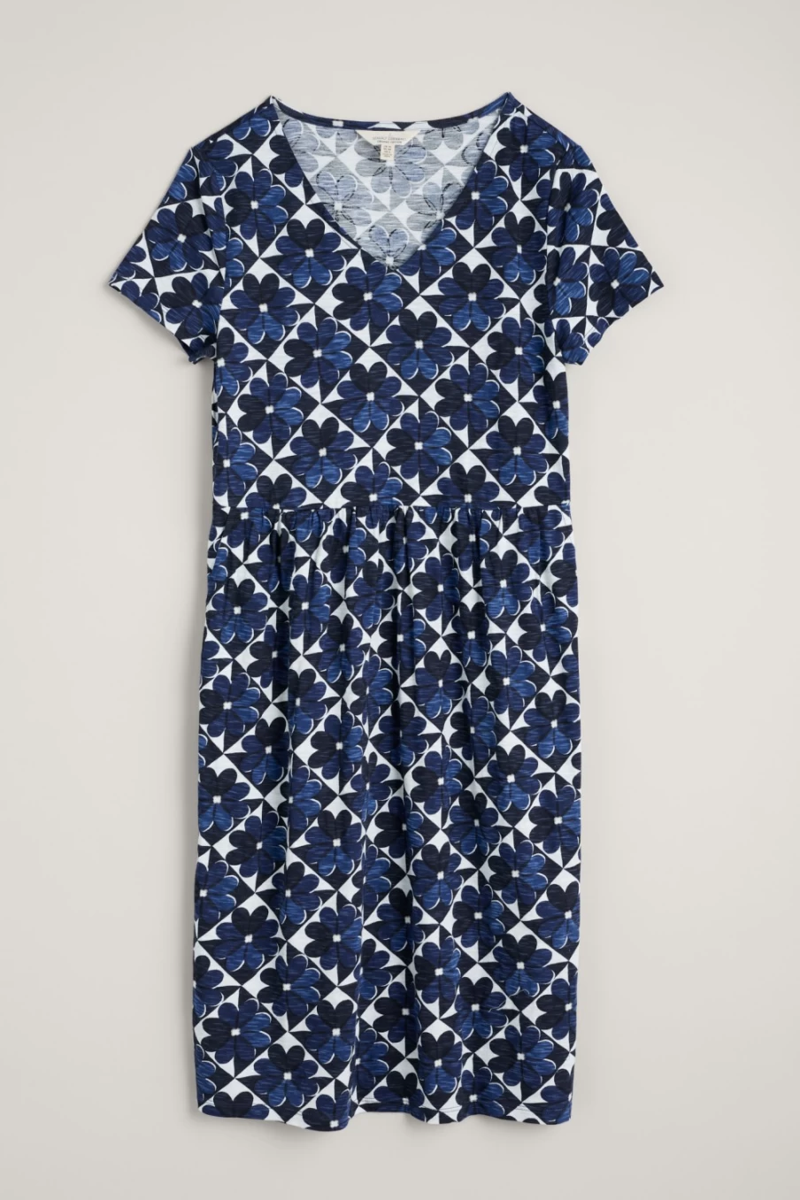 Seasalt Cornwall Women's V-Neck Brush Drawing Jersey Dress