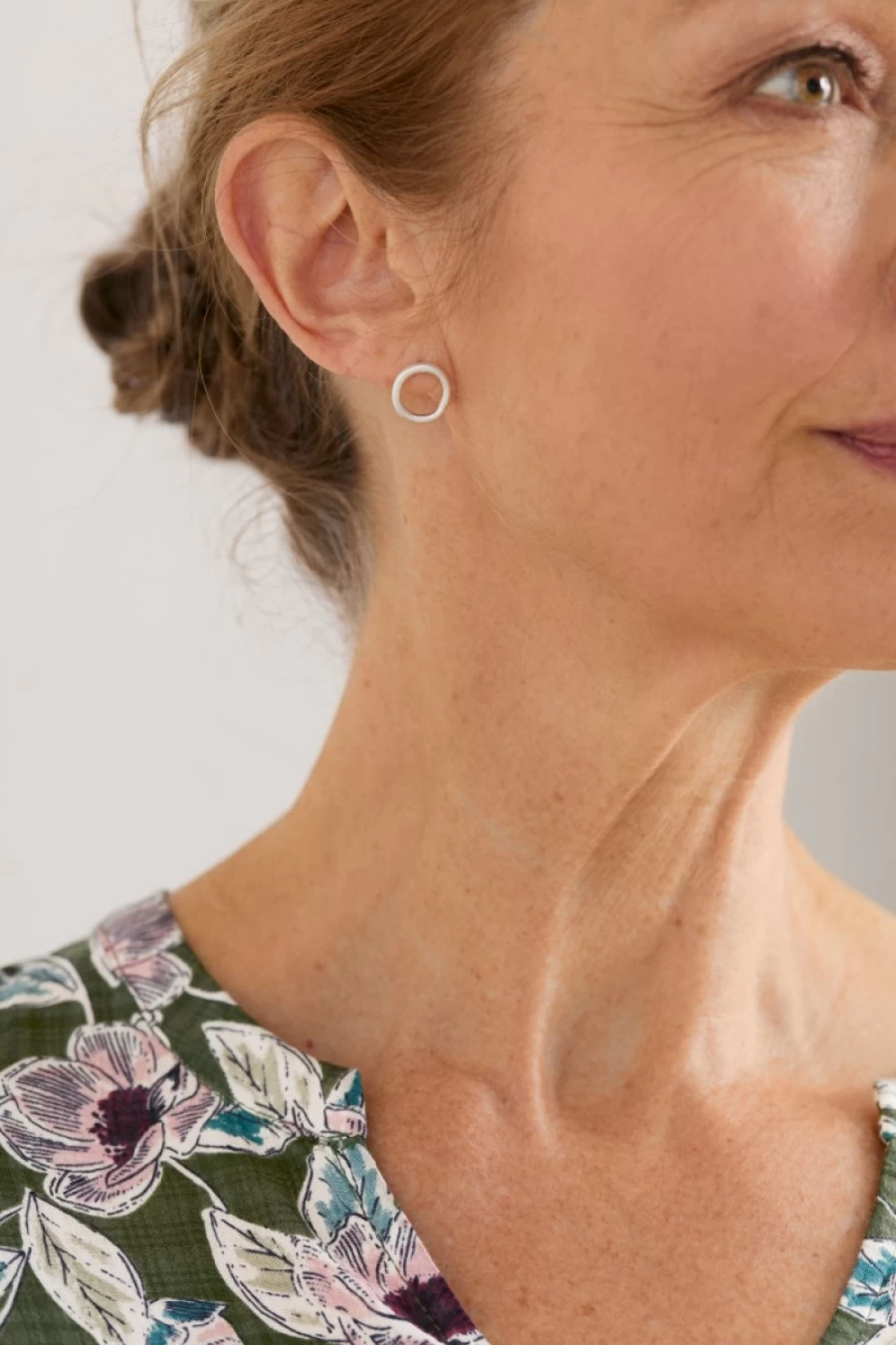Seasalt Cornwall Viola Silver Little Fisher Stud Earrings for Women