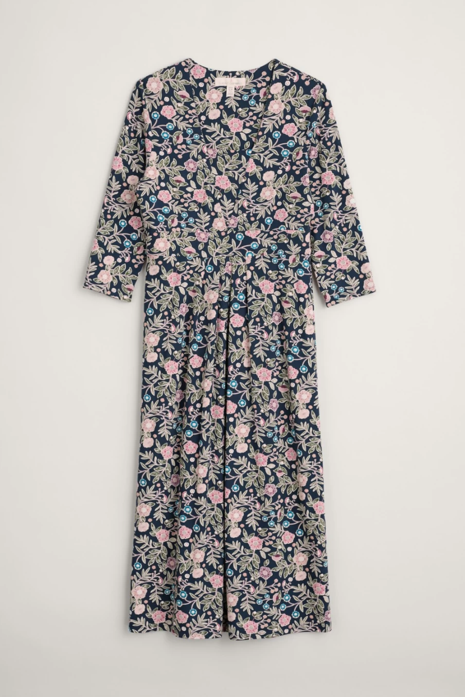 Seasalt Cornwall Women's Folkloric Floral Maritime Seed Packet Midi Dress