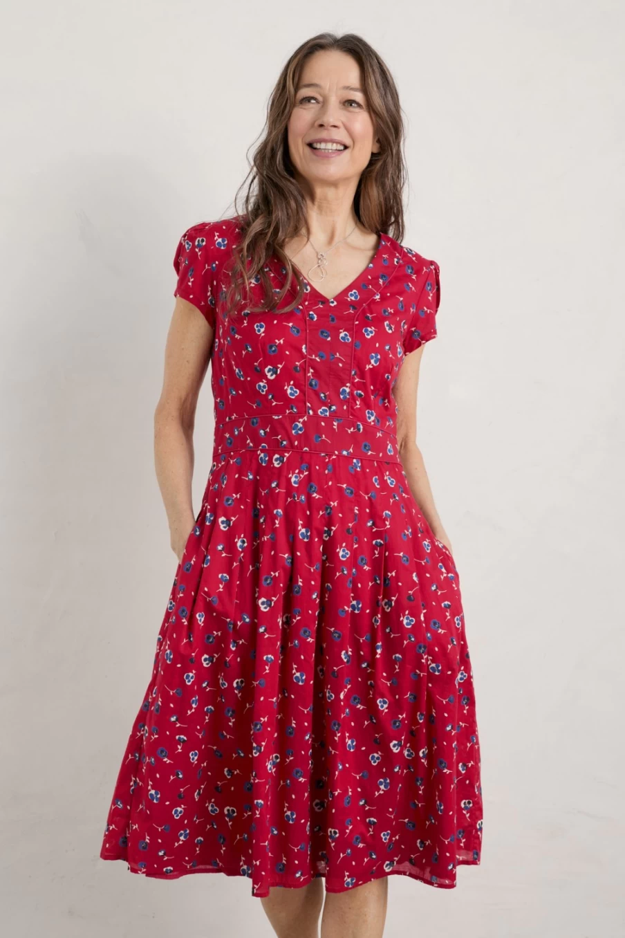Seasalt Cornwall Women's Floral Villa Garden Tea Dress for Summer