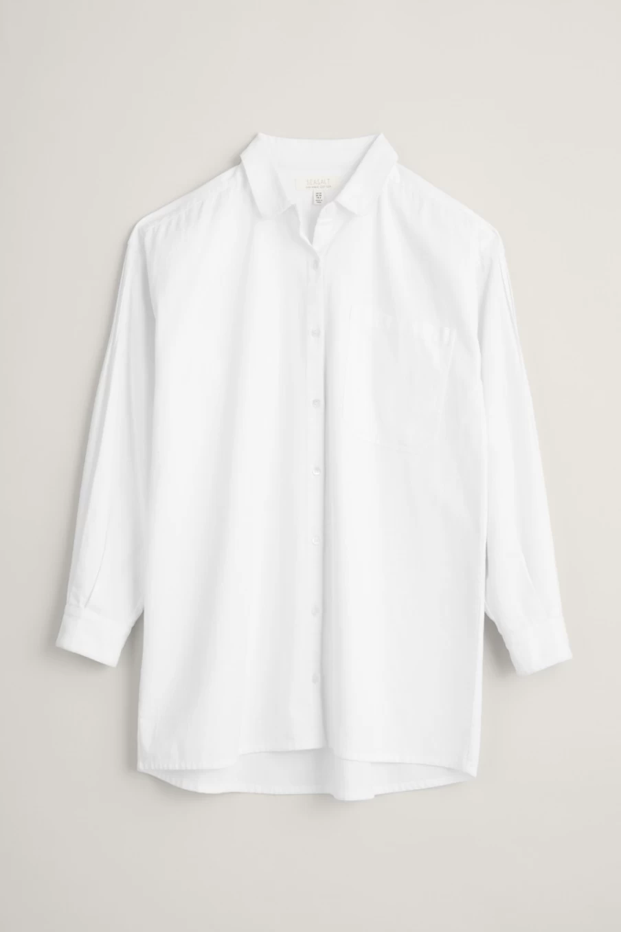 Seasalt Cornwall Women's Lavant Mor Organic Cotton Shirt in Salt