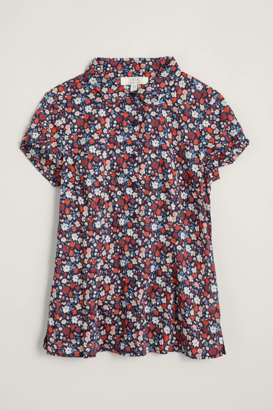 Seasalt Cornwall Women's Rushmaker Short Sleeve Shirt – Lightweight & Stylish Summer Top