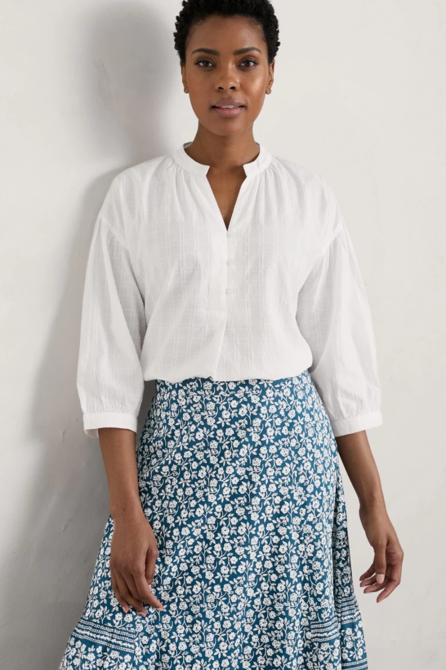 Seasalt Cornwall Women's Organic Cotton Top in Salt | Blisland Style