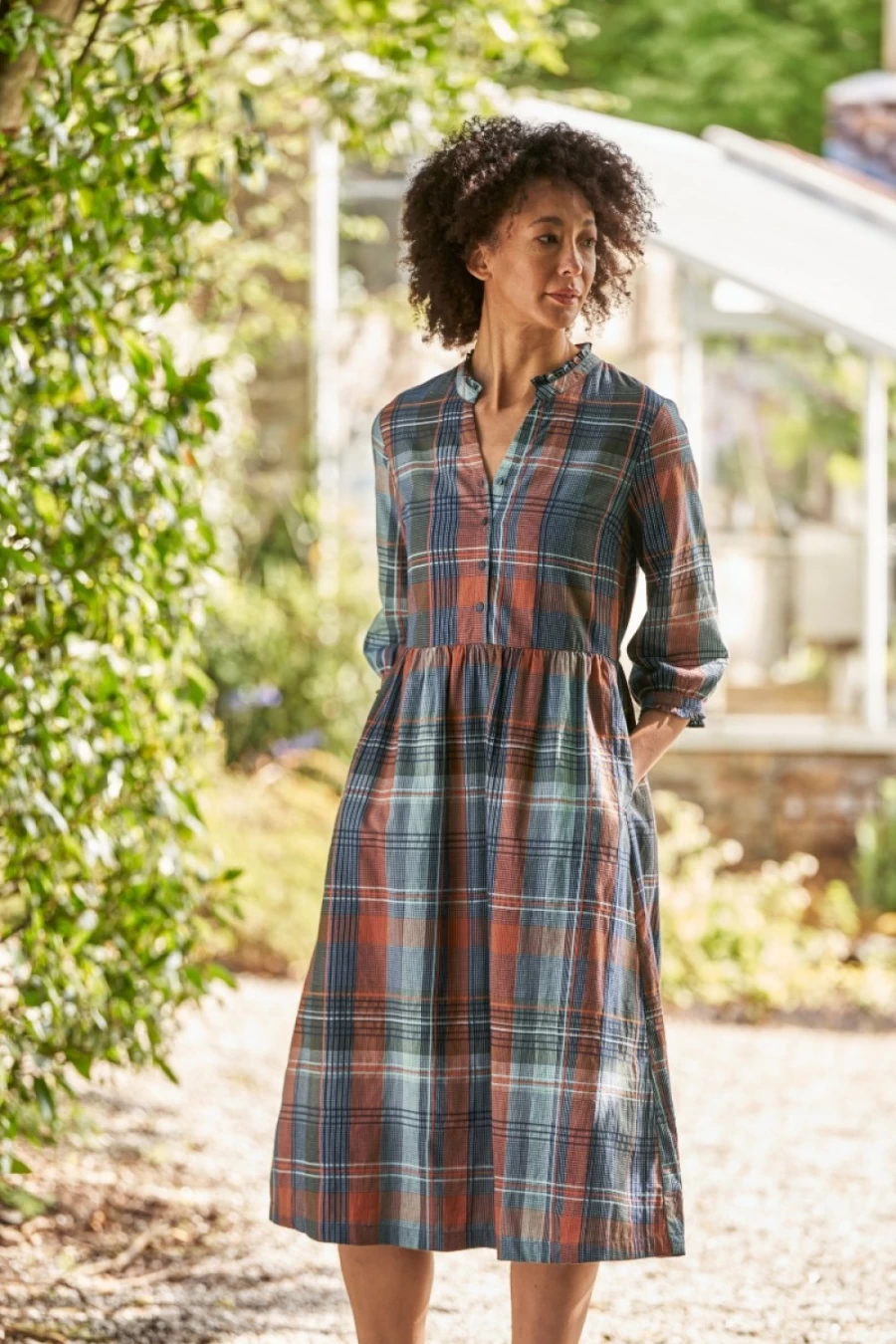 "Seasalt Cornwall Women's Fair Midi Dress in Gladsome Multi – Floral Summer Casual Outfit"